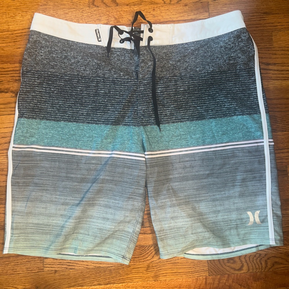 Hurley Gray and Teal Board Shorts